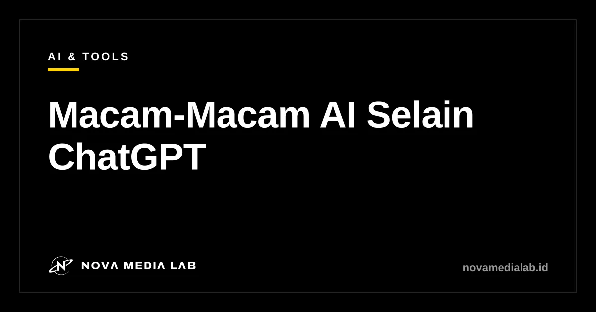 Ilustrasi perbandingan macam-macam AI selain ChatGPT