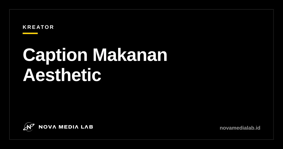 Ilustrasi sampul artikel caption makanan aesthetic untuk jualan di Instagram