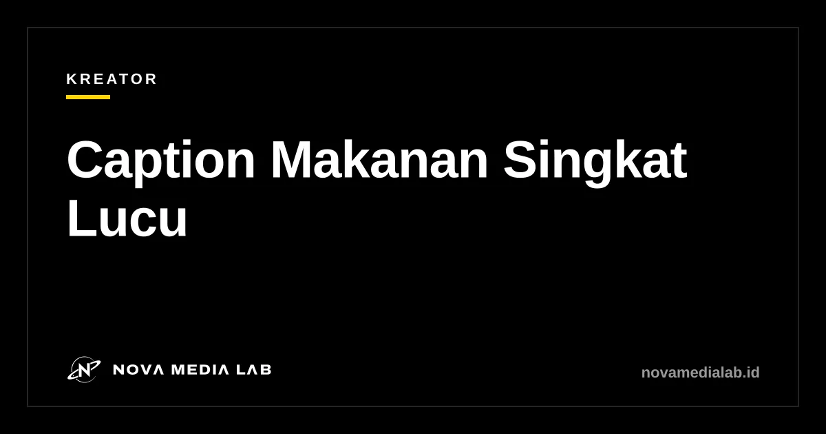 Ilustrasi sampul artikel caption makanan singkat lucu untuk jualan di Instagram