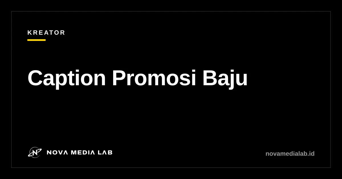 Ilustrasi sampul artikel caption promosi baju untuk jualan online
