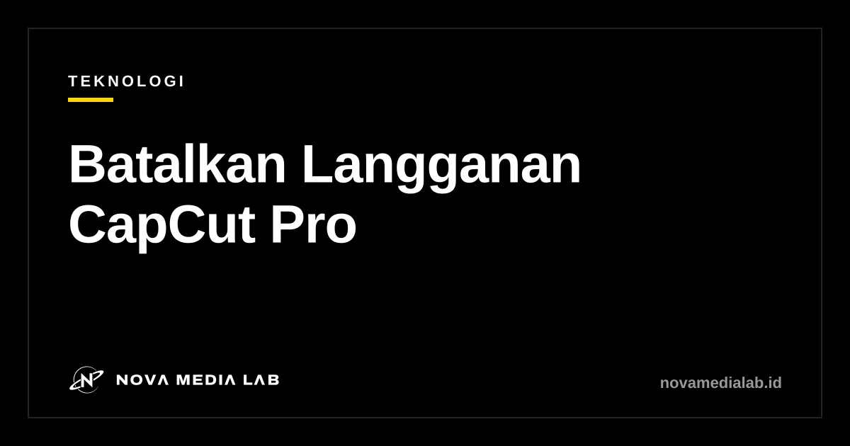 Ilustrasi cara membatalkan langganan CapCut Pro di Android dan iPhone
