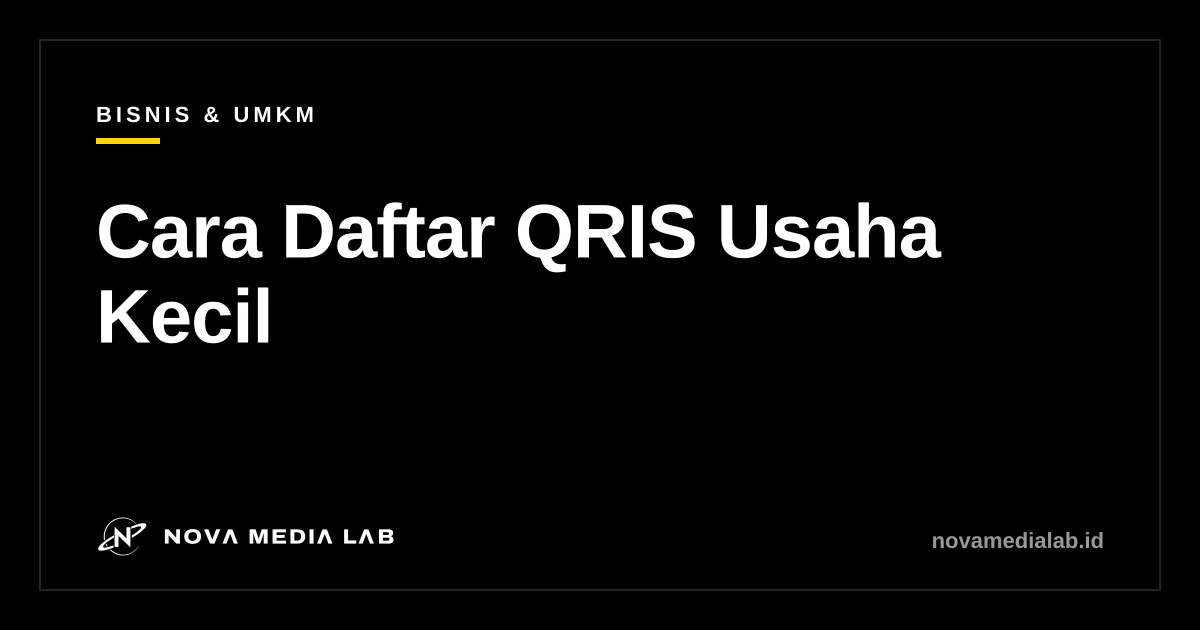 Ilustrasi kode QRIS di kasir usaha kecil