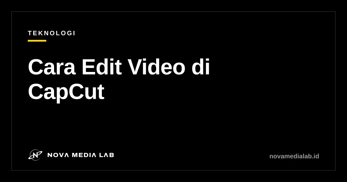 Ilustrasi cara edit video di CapCut untuk konten jualan