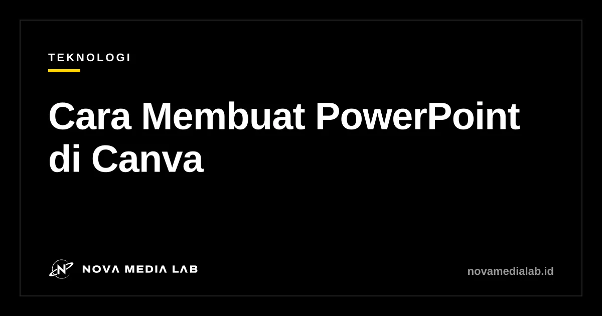 Ilustrasi cara membuat presentasi PowerPoint di Canva