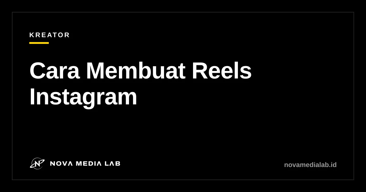 Sampul panduan cara membuat Reels di Instagram untuk jualan