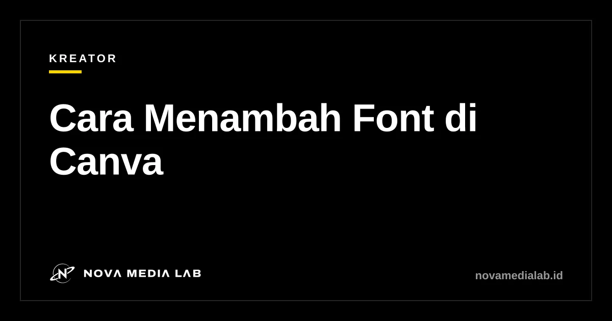 Ilustrasi cara menambah font di Canva lewat Kit Merek