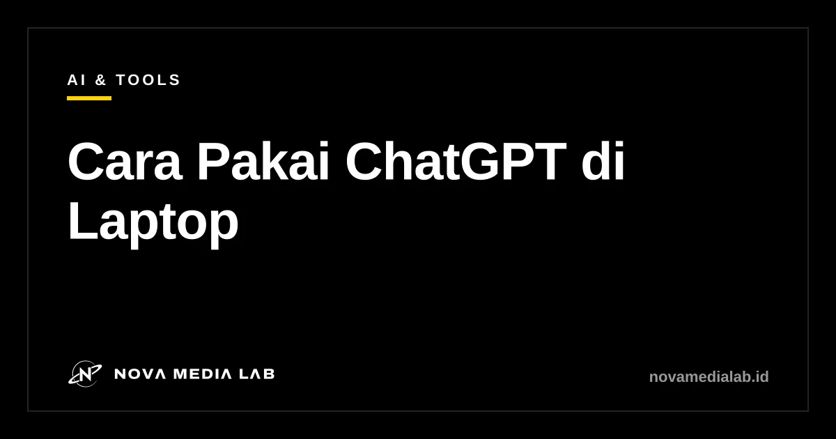 Ilustrasi sampul cara menggunakan ChatGPT di laptop