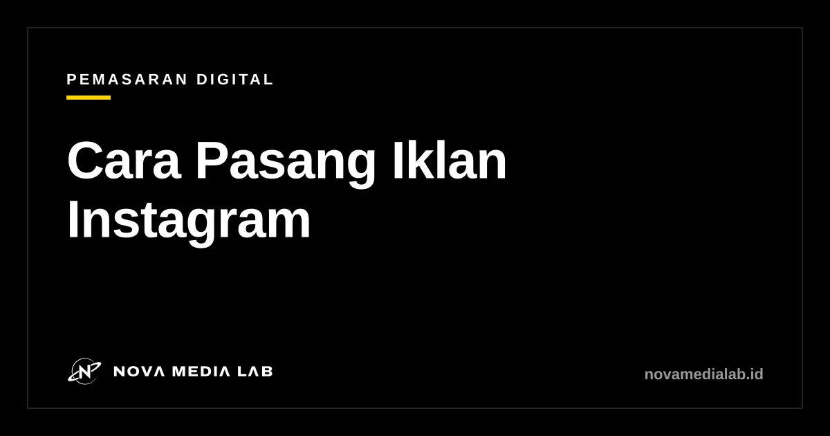 Ilustrasi cara pasang iklan di Instagram untuk usaha kecil