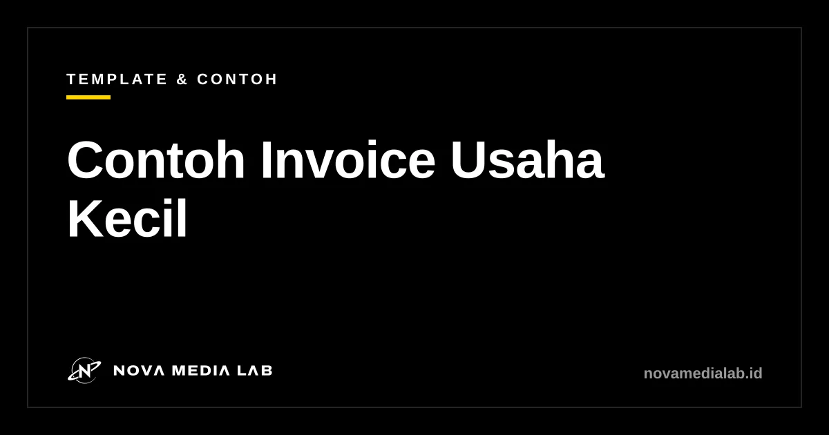 Ilustrasi dokumen invoice untuk usaha kecil
