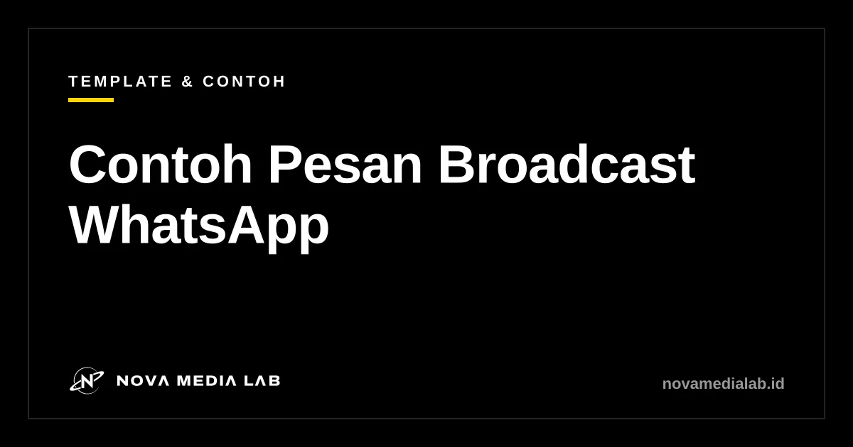 Ilustrasi sampul artikel contoh pesan broadcast WhatsApp untuk promosi