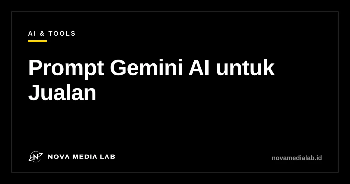 Ilustrasi contoh prompt Gemini AI untuk jualan dan konten usaha