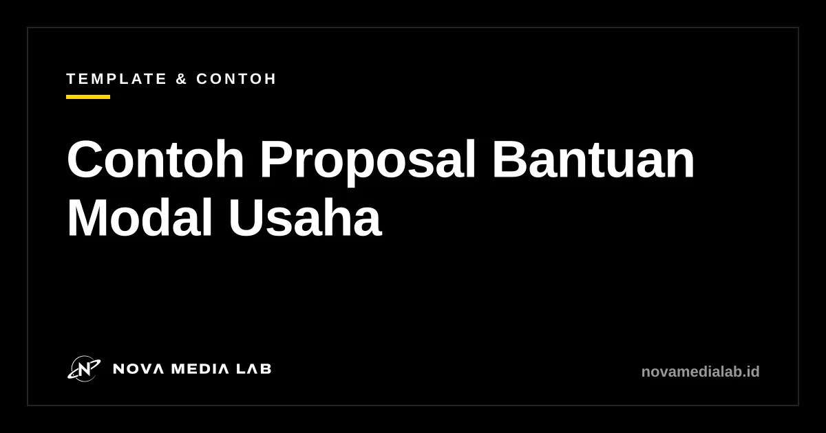 Ilustrasi sampul artikel contoh proposal bantuan modal usaha perorangan