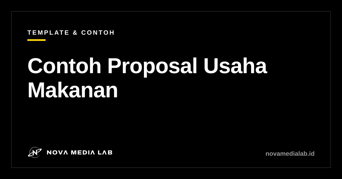 Ilustrasi sampul artikel contoh proposal usaha makanan