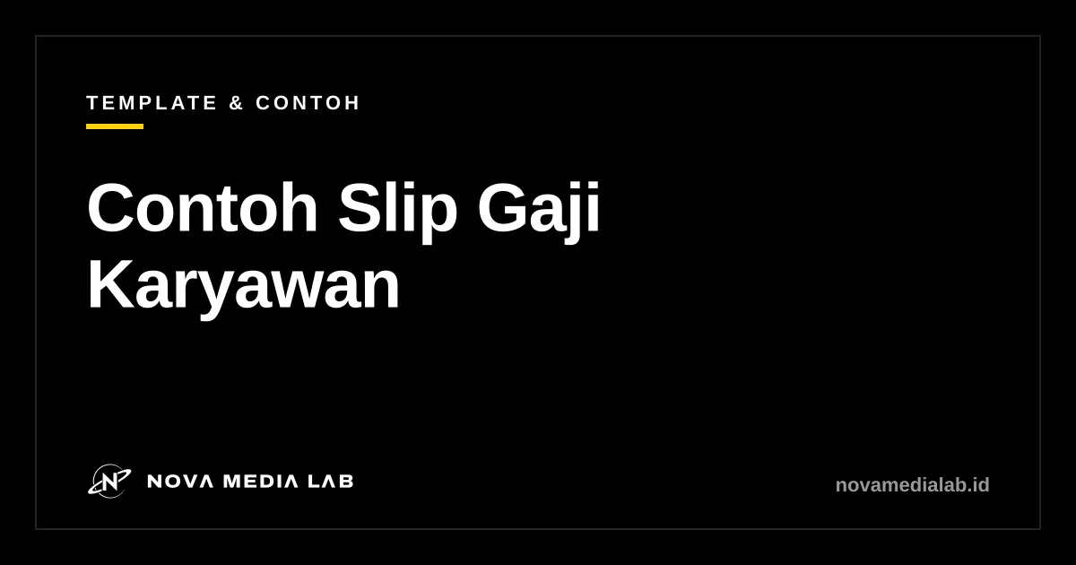 Ilustrasi slip gaji karyawan untuk usaha kecil