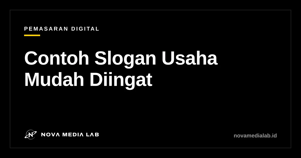 Cover artikel contoh slogan usaha yang mudah diingat