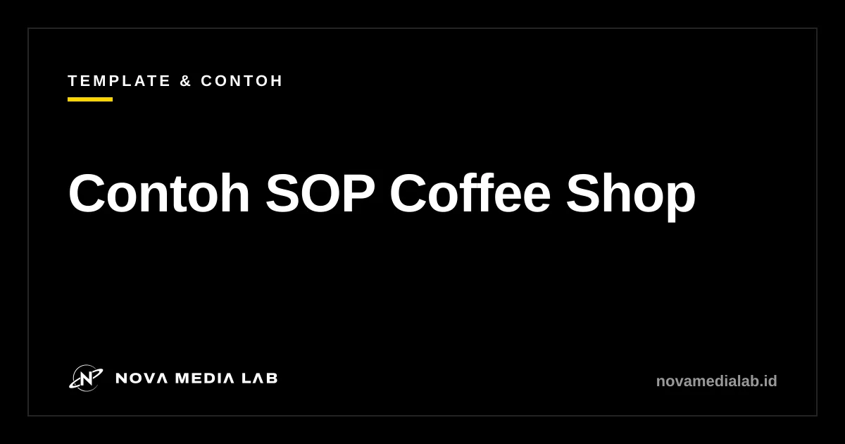 Cover artikel contoh SOP coffee shop
