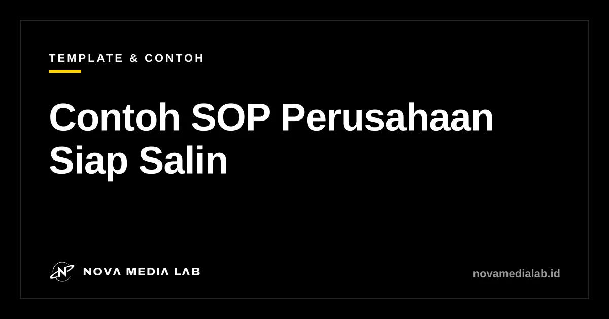 Cover artikel contoh SOP perusahaan