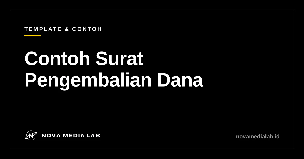 Ilustrasi contoh surat pengembalian dana atau refund