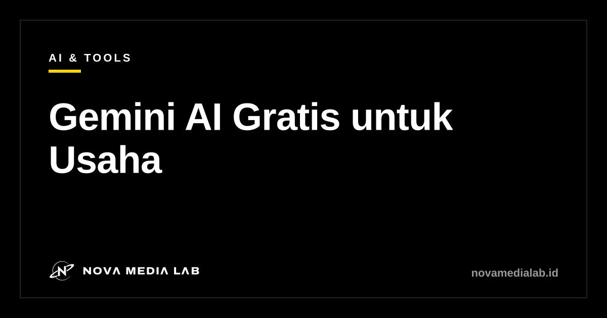 Ilustrasi Gemini AI gratis dan batas penggunaannya untuk pemilik usaha