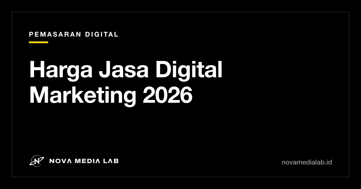 Ilustrasi panduan harga jasa digital marketing 2026 untuk UMKM dalam Rupiah