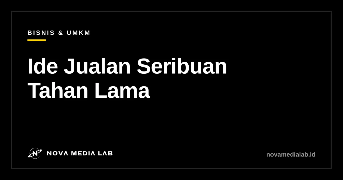 Ilustrasi ide jualan seribuan tahan lama dan hitungan HPP