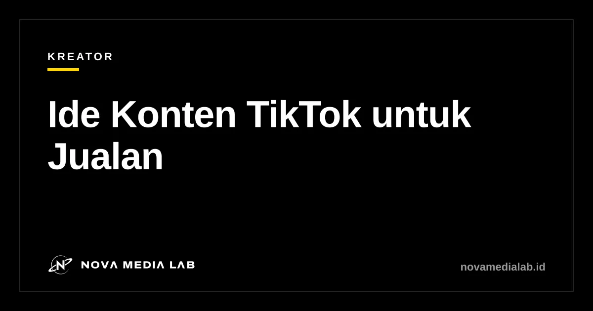 Ilustrasi sampul ide konten TikTok untuk jualan dan bisnis kecil