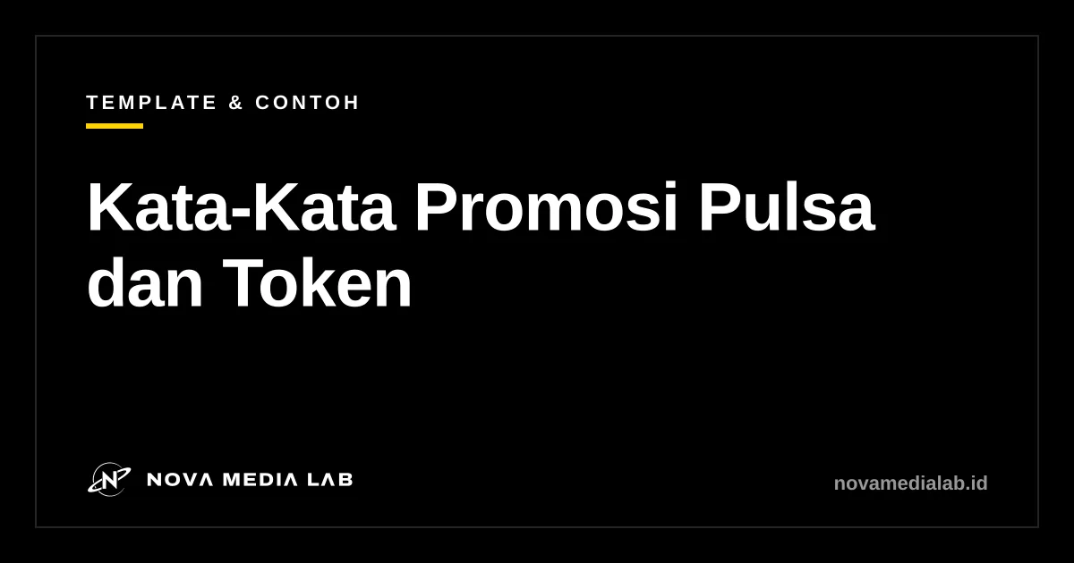Ilustrasi sampul artikel kata-kata promosi jual pulsa dan token listrik