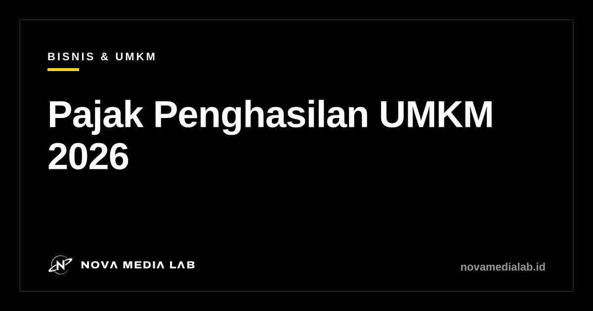 Ilustrasi pajak penghasilan UMKM tarif 0,5 persen dari omzet