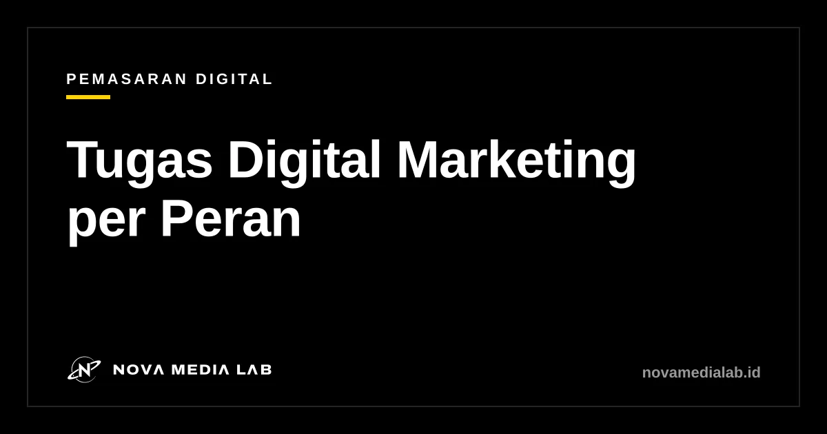 Ilustrasi daftar tugas digital marketing per peran dan jadwal kerja