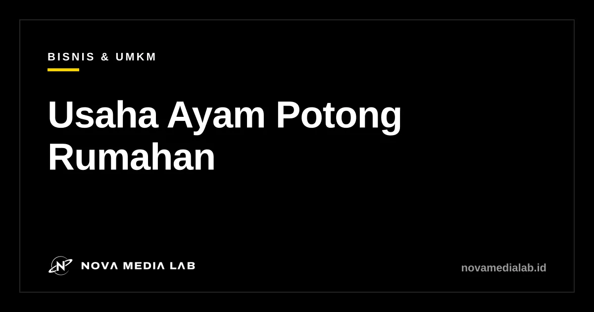 Ilustrasi usaha ayam potong rumahan dan hitungan modal