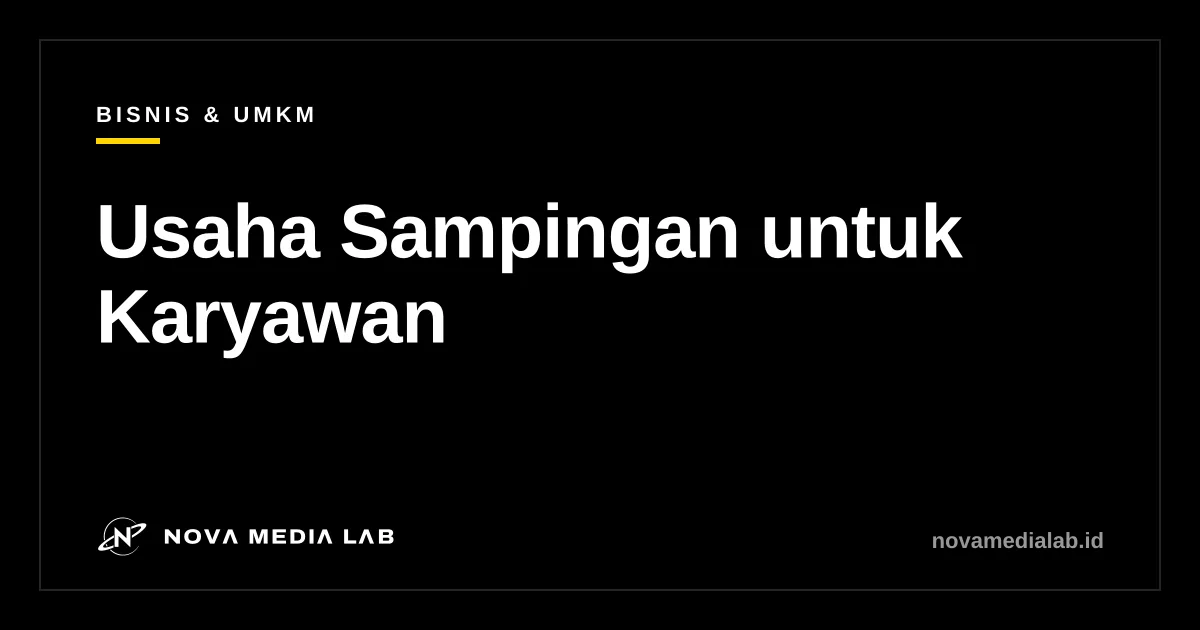 Ilustrasi karyawan memilih usaha sampingan sesuai jam kerja dan modal